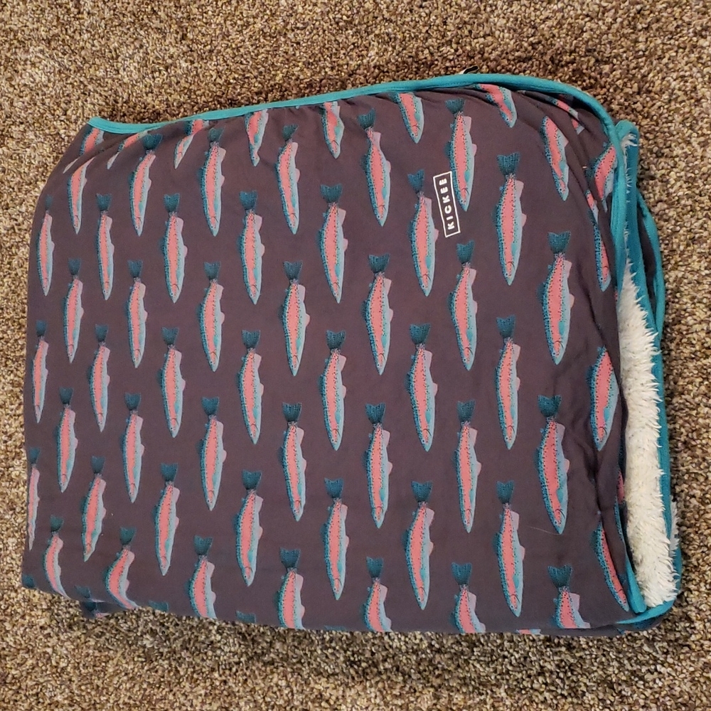 Sherpa lined Kickee Pants baby blanket
